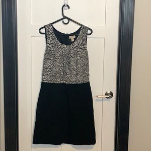 LOFT Black and White Dress